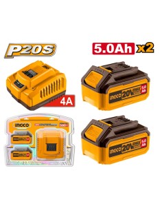 KIT 2 BATTERIA 20V 5Ah+ CARICABATTERIE