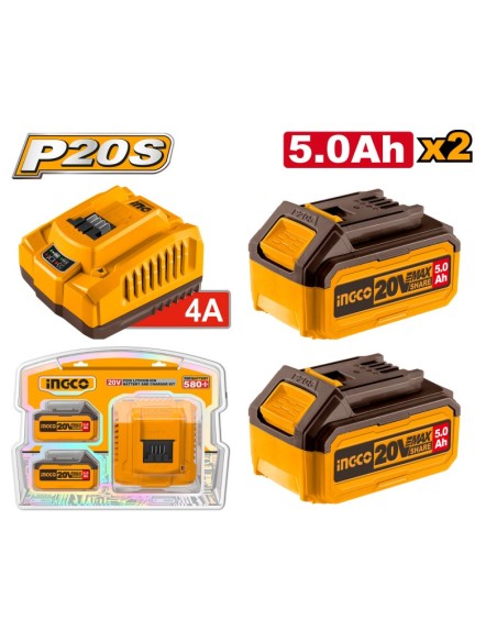 KIT 2 BATTERIA 20V 5Ah+ CARICABATTERIE