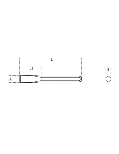 Scalpelli piatti tipo normale cromati
