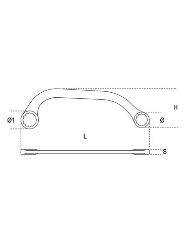 Chiavi poligonali doppie cromate, speciali per starter