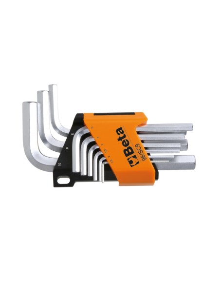 Serie di 9 chiavi maschio esagonale piegate Serie di 9 chiavi maschio esagonale piegate