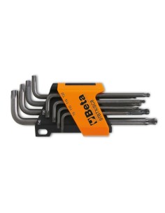 Serie di 8 chiavi maschio piegate con un'estremità sferica per viti con impront 2