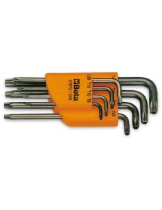 Serie di 8 chiavi maschio piegate per viti con impronta Tamper Resistant Torx®
