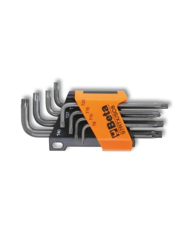 Serie di 8 chiavi maschio piegate per viti con impronta Tamper Resistant Torx®