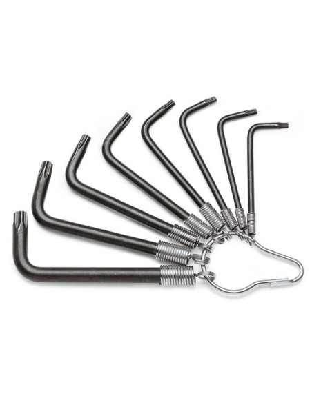 Serie di 8 chiavi maschio piegate per viti con impronta Torx® (art. 97TX) Serie di 8 chiavi maschio piegate per viti con impronta Torx® (art. 97TX)