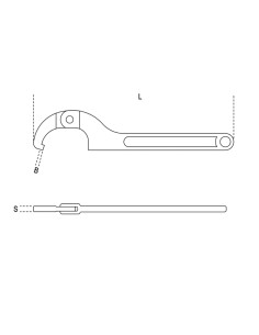Chiavi a settore articolate con nasello quadro per ghiere cromate 2