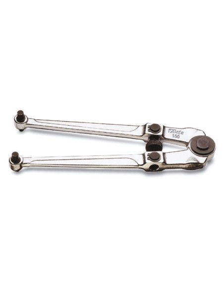 Chiavi a compasso con naselli tondi per ghiere con fori di manovra frontali crom