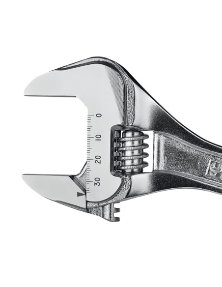 Chiave regolabile a rullino cromata con scala graduata