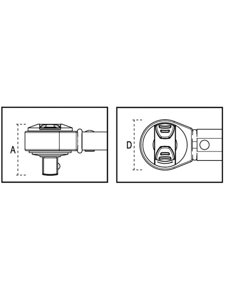 Chiave dinamometrica meccanica a lettura digitale per serraggi destrorsi