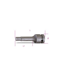 Chiavi a bussola maschio esagonale con quadro femmina 1/2" fosfatate
