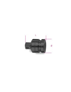Raccordo con attacco quadro femmina 1/2" e maschio 3/8" fosfatato