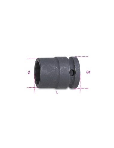 Chiavi a bussola con attacco quadro femmina 1/2" bocca poligonale serie normale,