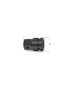 Raccordo con attacco quadro femmina 3/4" e maschio 1" fosfatato