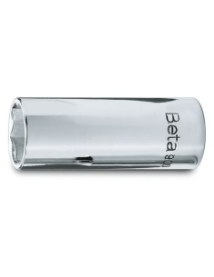 Chiavi a bussola con attacco quadro femmina 1/4", tipo lungo bocca esagonale, cr