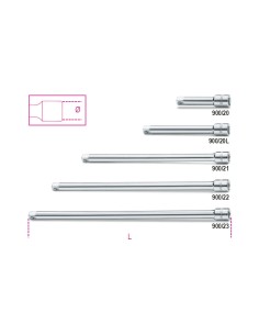 Prolunghe con attacchi quadri, maschio e femmina 1/4" cromate