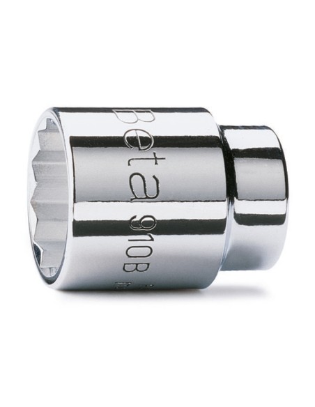 Chiavi a bussola con attacco quadro femmina 3/8" bocca poligonale, cromate