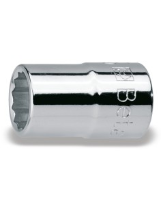 Chiavi a bussola con attacco quadro femmina 1/2" bocca poligonale, cromate