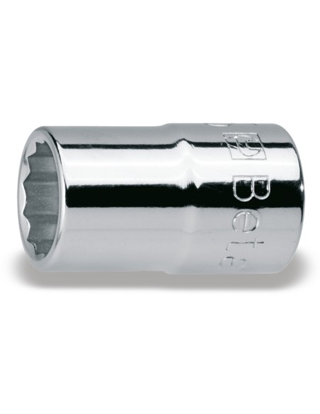 Chiavi a bussola con attacco quadro femmina 1/2" bocca poligonale, cromate