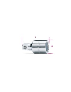 Raccordo con attacco quadro femmina 1/2" e maschio 3/8" cromato