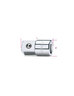 Raccordo con attacco quadro femmina 1/2" e maschio 3/4" cromato