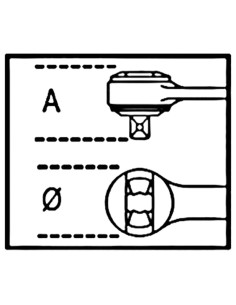 Cricchetto semplice con attacco quadro scorrevole 1/2" cromato 2