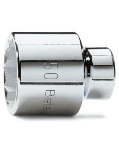 Chiavi a bussola con attacco quadro femmina 3/4" bocca poligonale, cromate