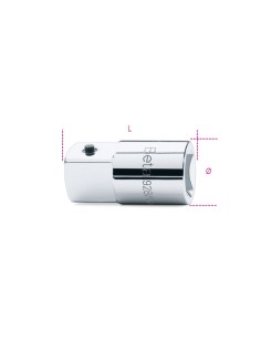 Raccordo con attacco quadro femmina 3/4" e maschio 1" cromato