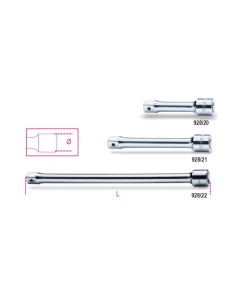 Prolunghe con attacchi quadri maschio e femmina 3/4" cromate
