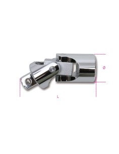 Snodo con attacchi quadri maschio e femmina 3/4" cromato