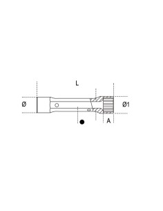 Chiavi a tubo doppie esagonali serie leggera cromate satinate 2