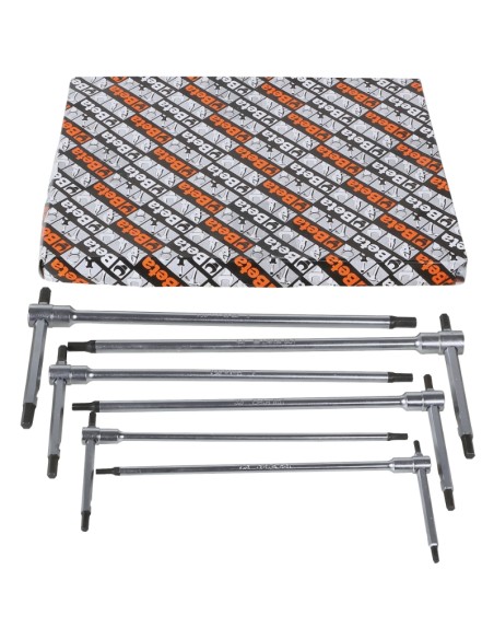 Serie di 6 chiavi a T con tre estremità maschio esagonale (art. 951) Serie di 6 chiavi a T con tre estremità maschio esagonale (art. 951)